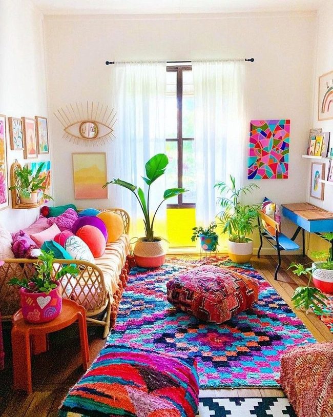 Colorful Rugs, Living Green Space