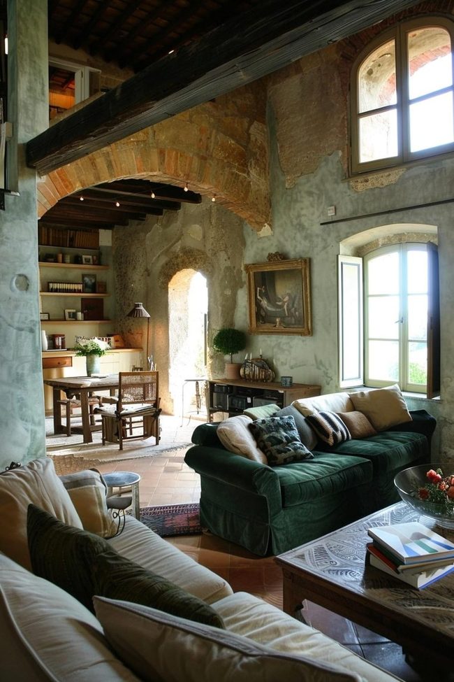 Arched Stone and Aged Gold