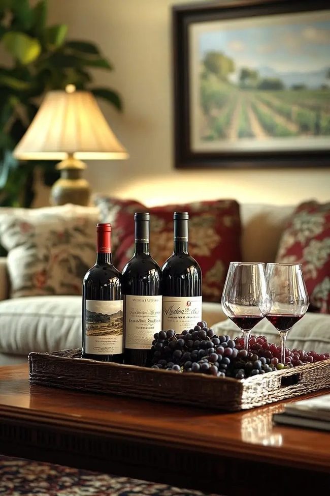 Wine Bottles And Vintage Crates