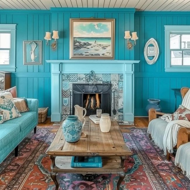 Turquoise Art Gallery Walls