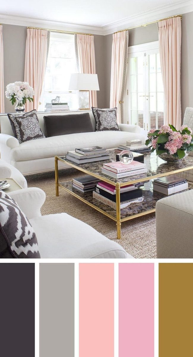 Soft Pink Balanced With Deep Gray