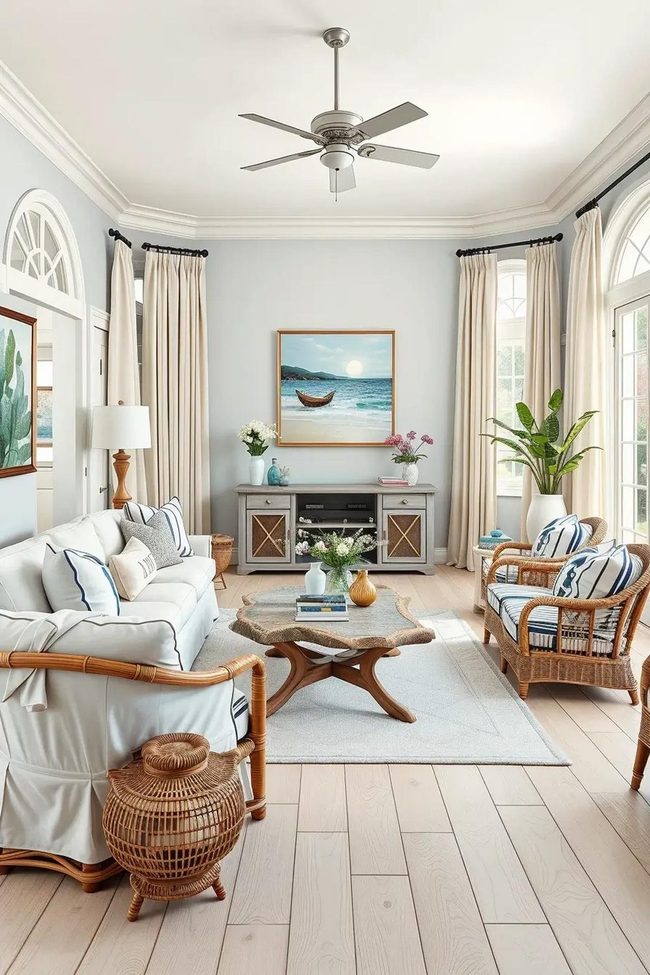 Navy Luxury Seascape Statement Art