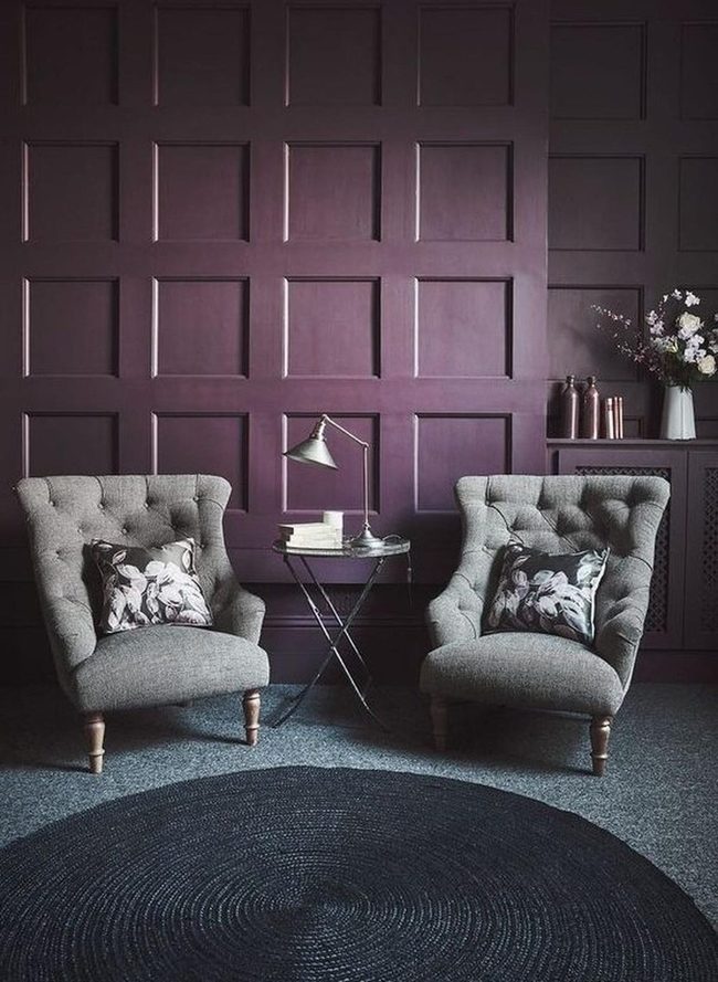 Deep Purple Paneled Conversation Corner