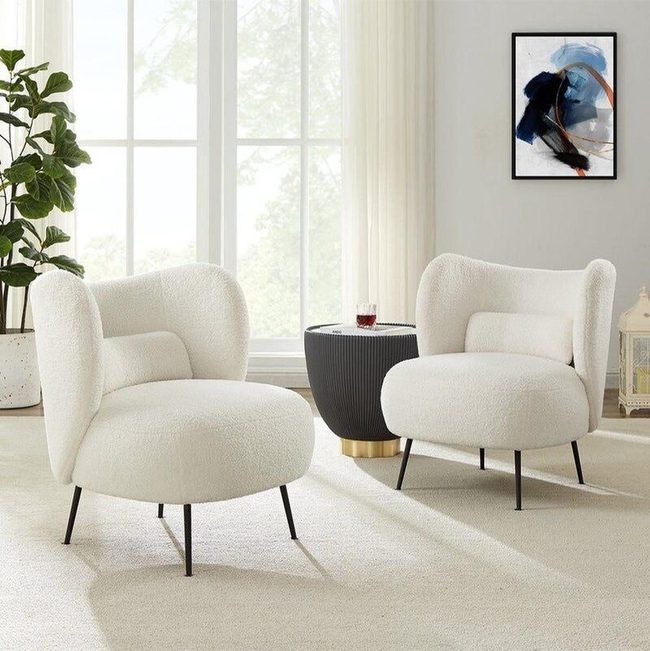 Plush Bouclé Comfort Meets Minimalism