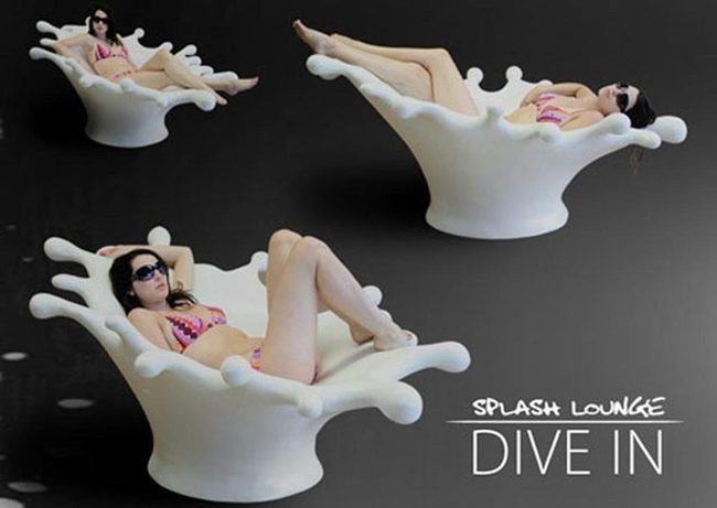 White Splash Chairs Dark Modern Space