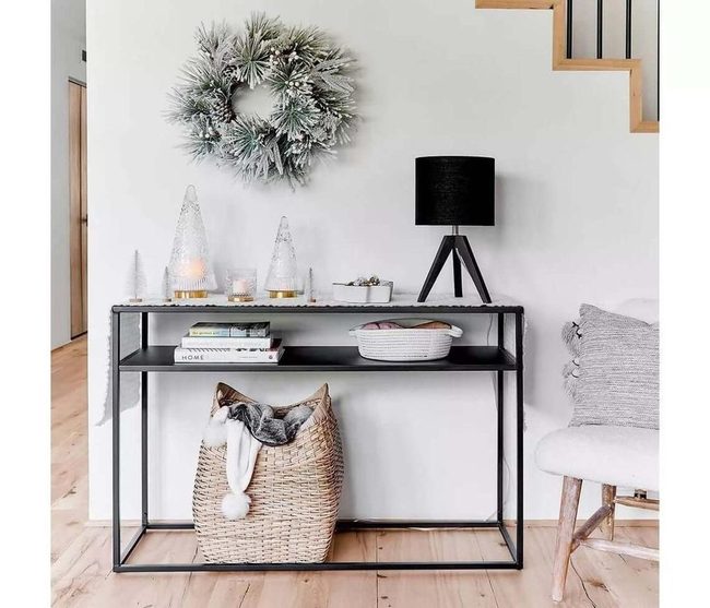 Black Metal Console For Tight Spaces