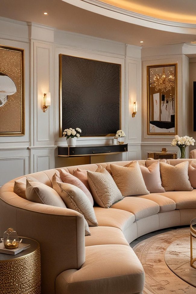 Jewel-Toned Velvet Living Luxury