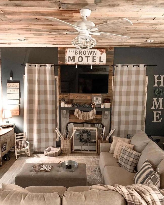 Charcoal And Wood Lodge Fireplace