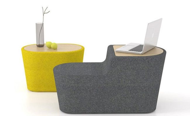 Yellow And Gray Modern Coffee Table