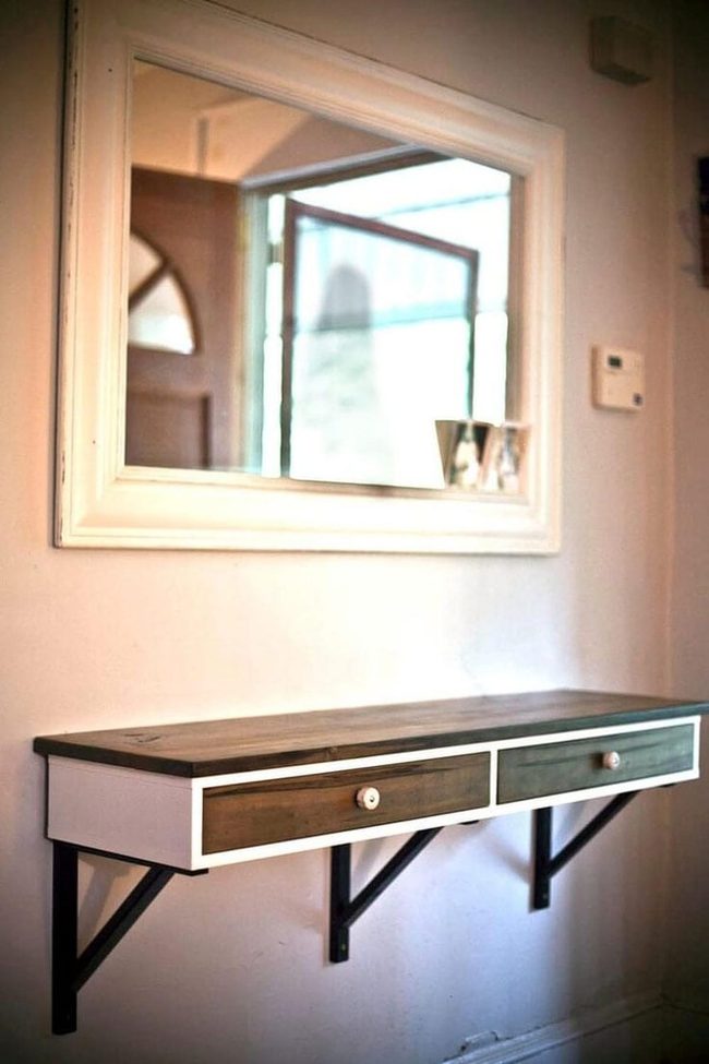 Mixed Tone Wood Entry Table