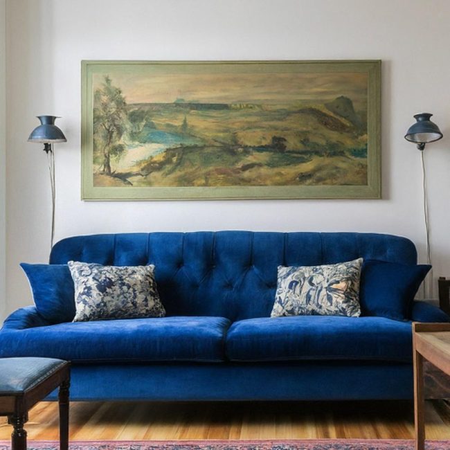 Ocean-Depth Blue Living Room Sanctuary