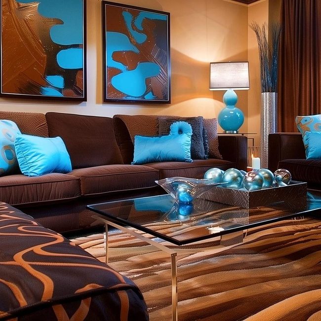 Turquoise Velvet Pillows And Linen Throws