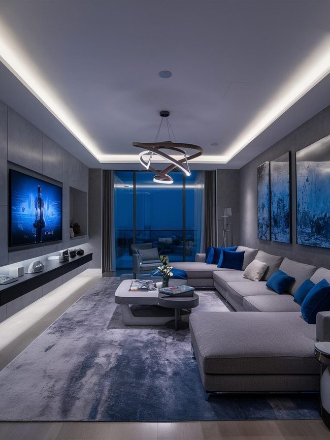Gray Blue Smart Tech Harmony