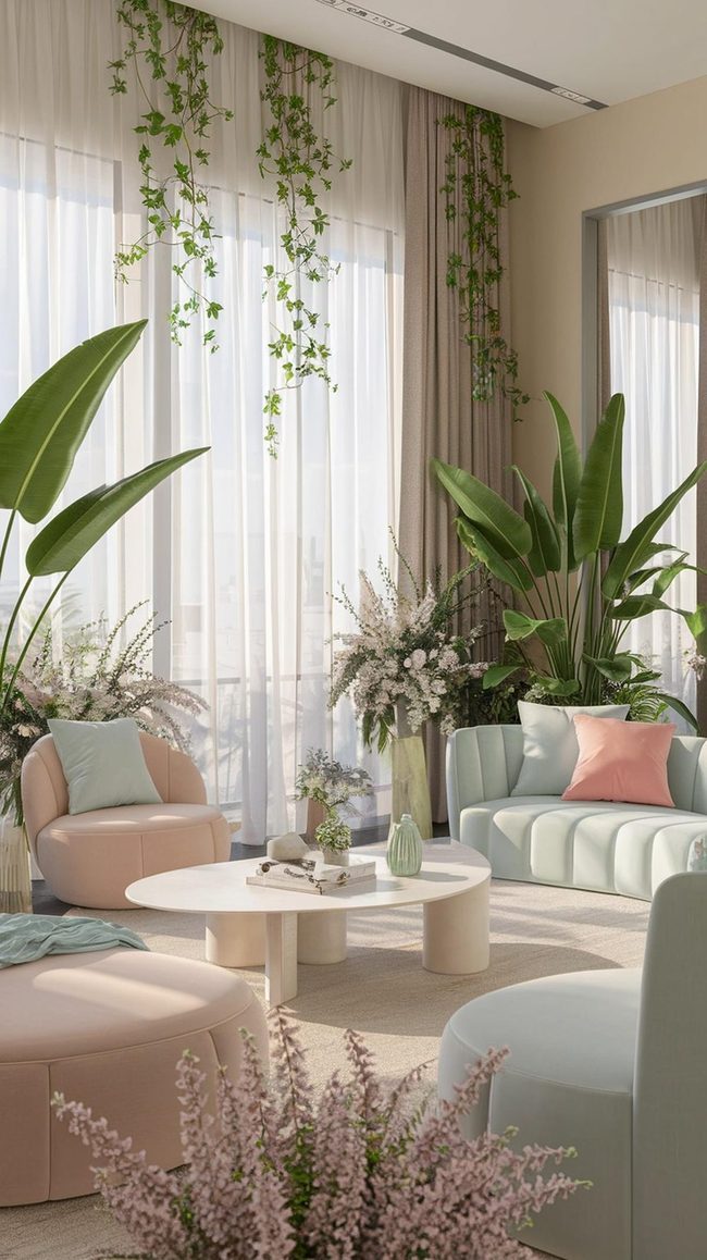 Fresh Plants And Pale Spring Light