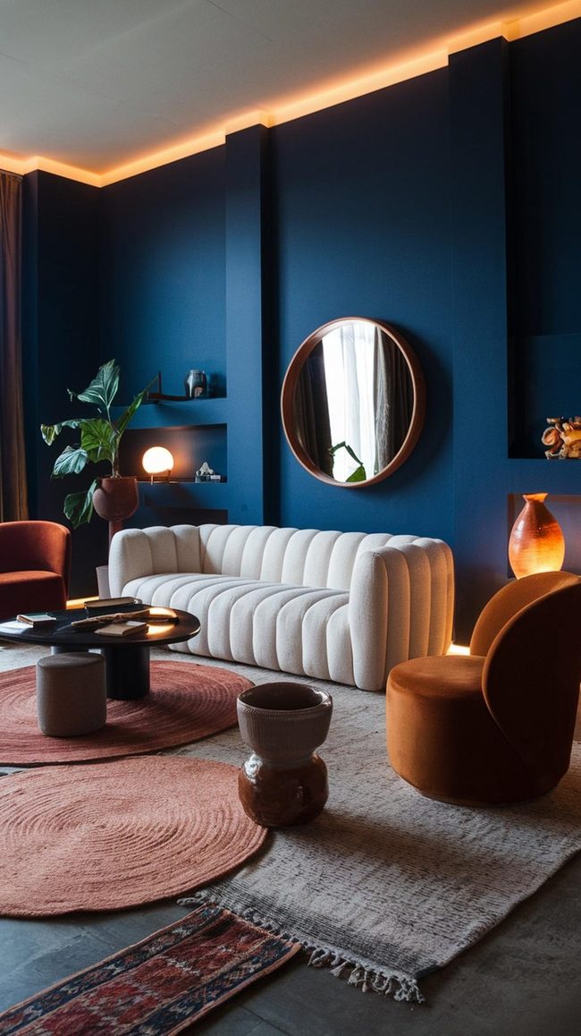 Large Mirror Reflects Modern Energy