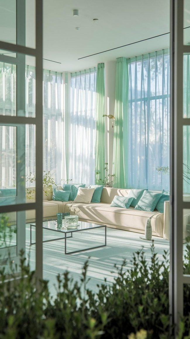 Pale Blue And Mint Green Openness