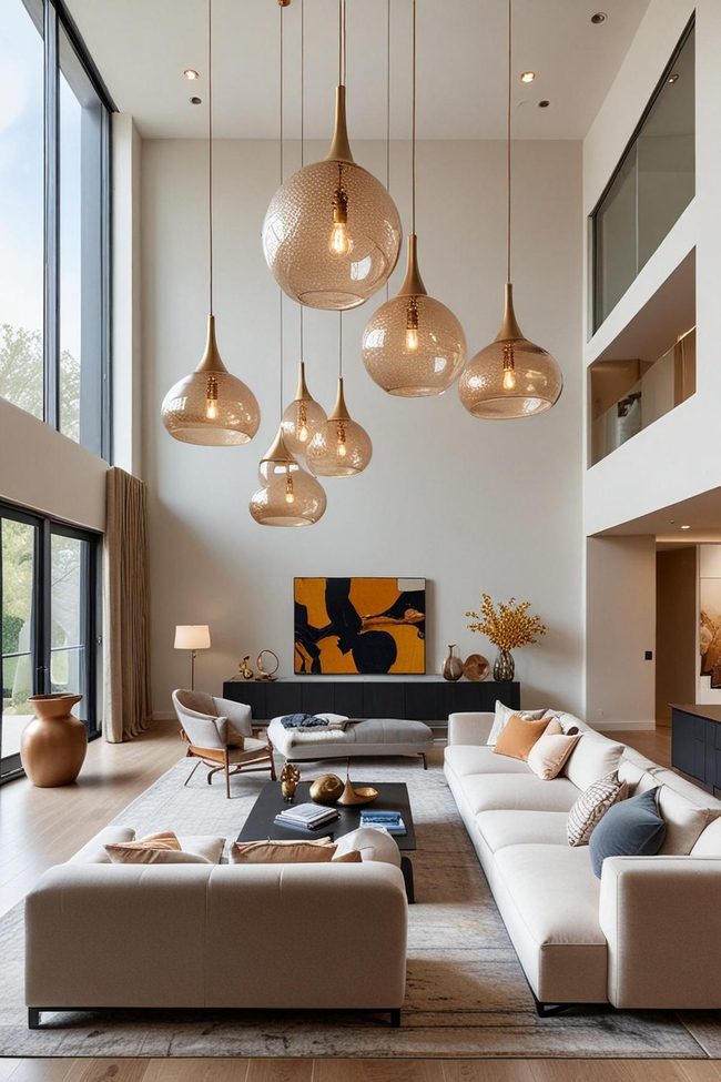Sculptural Pendant Light Statement