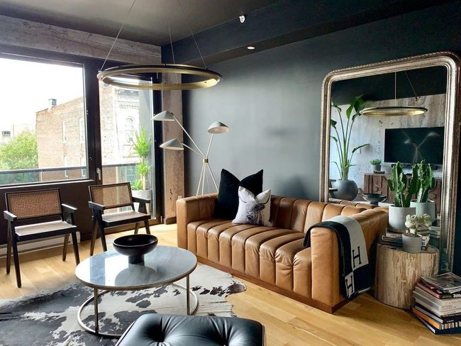 Large Mirror Amplifies Natural Light