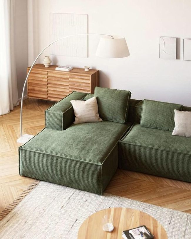 Sunlit Wood And Green Living