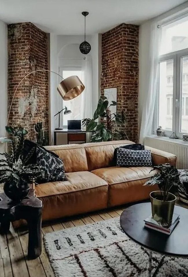 Red Brick Industrial Living Space