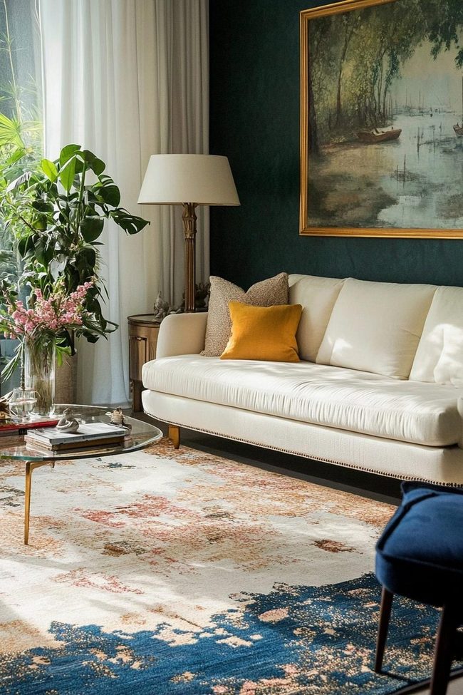 Spacious Neutral Jute Floor Statement