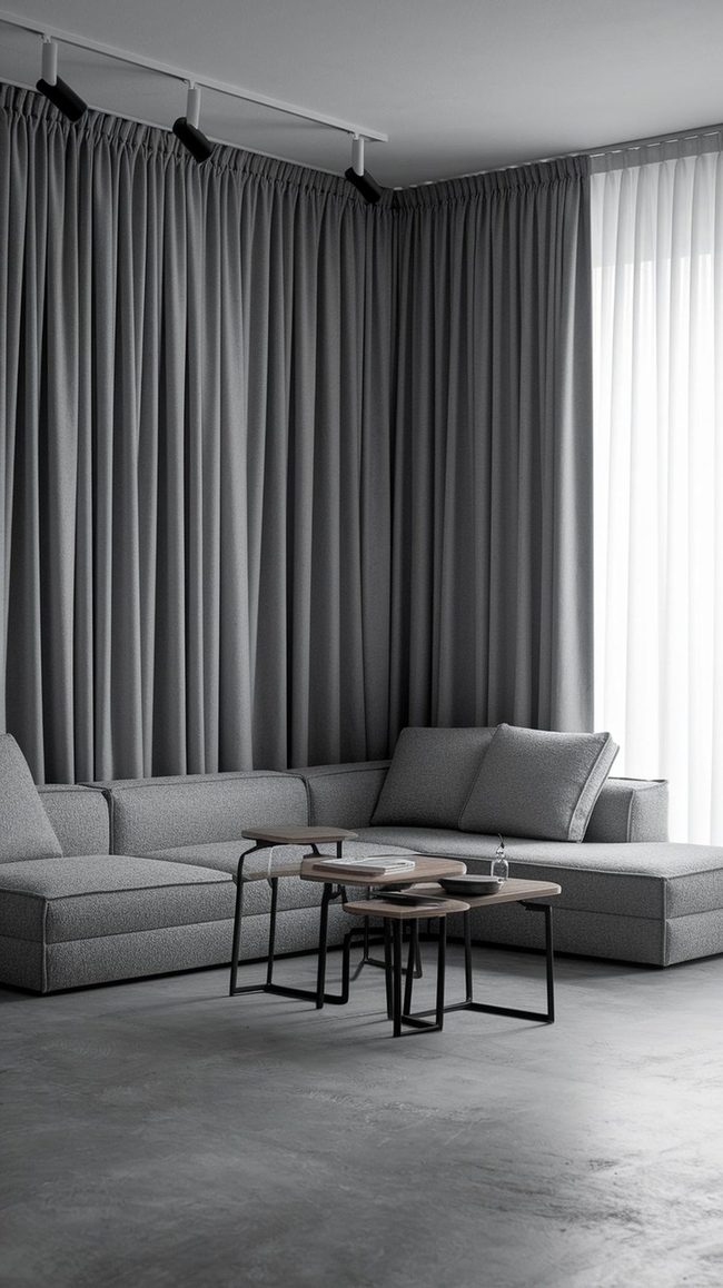 Gray Monochrome Depth Through Texture