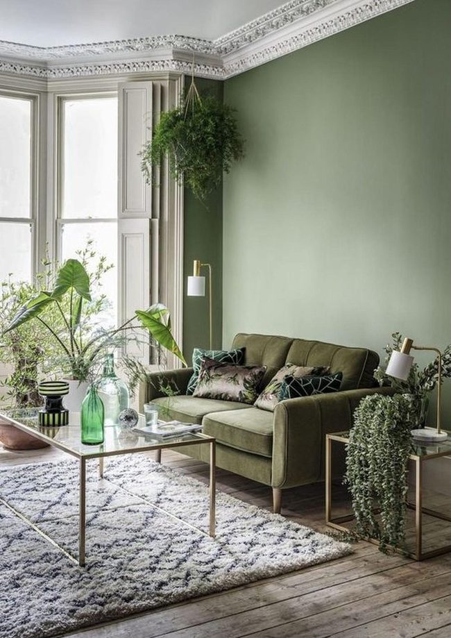 Layered Green With Suspended Plants