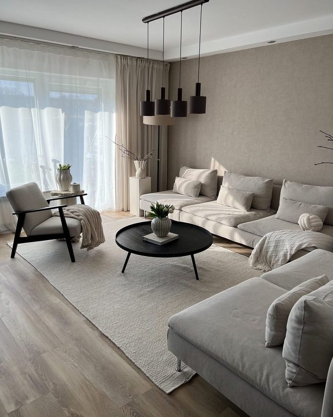 Pale Cream Living Room Serenity