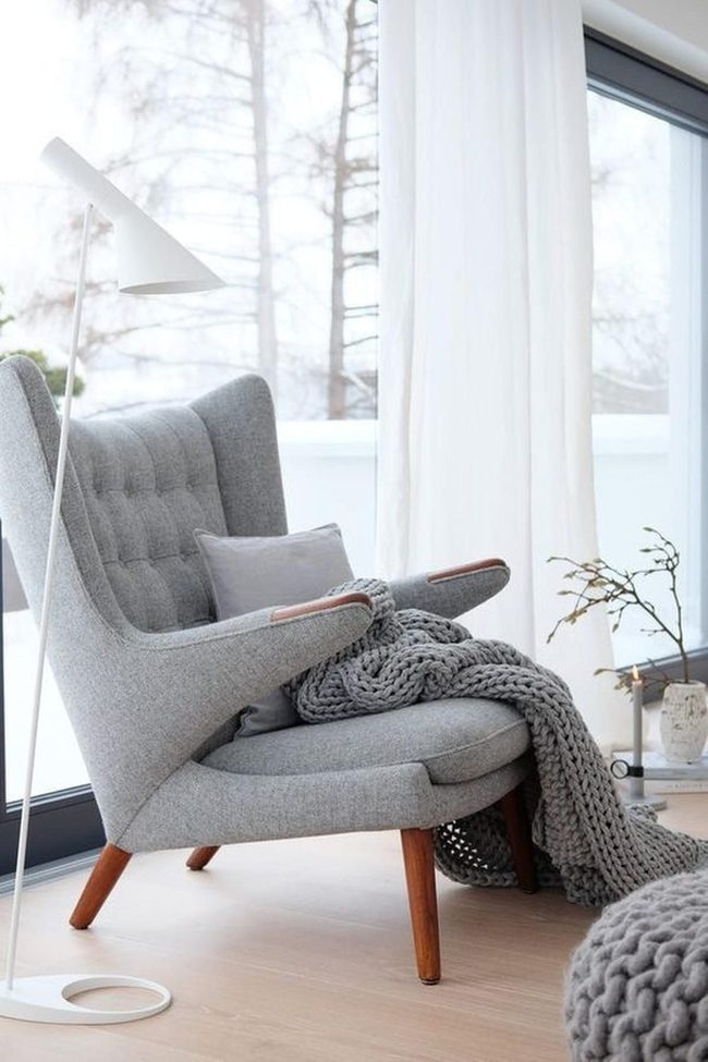 Light Gray Chair By Sunny Window