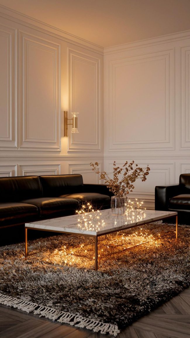 Black Leather Sofa White Minimalism