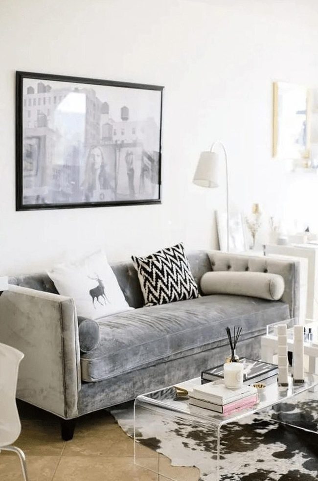 Light Walls With Velvet Gray Sophistication
