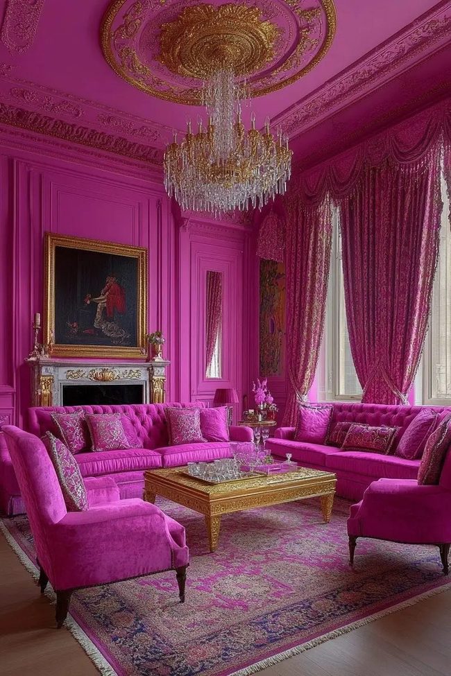 Fuchsia Walls, Classical Opulence