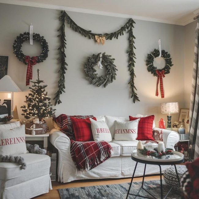 Small Space Red and White Festive