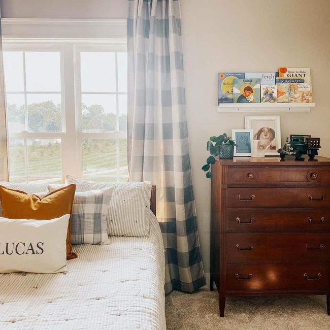 Black And White Plaid Statement Curtains