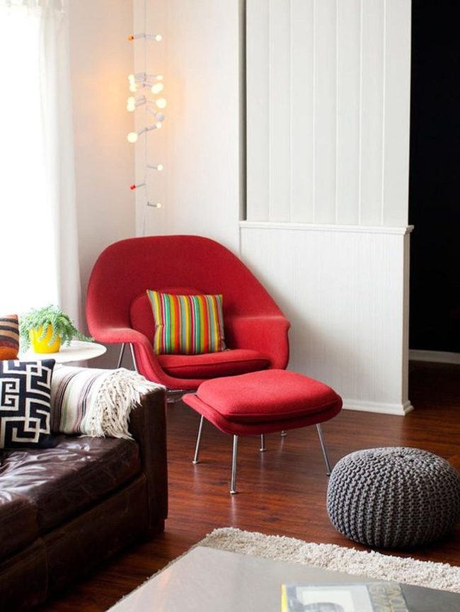 Red Chair, Warm Wood Foundation