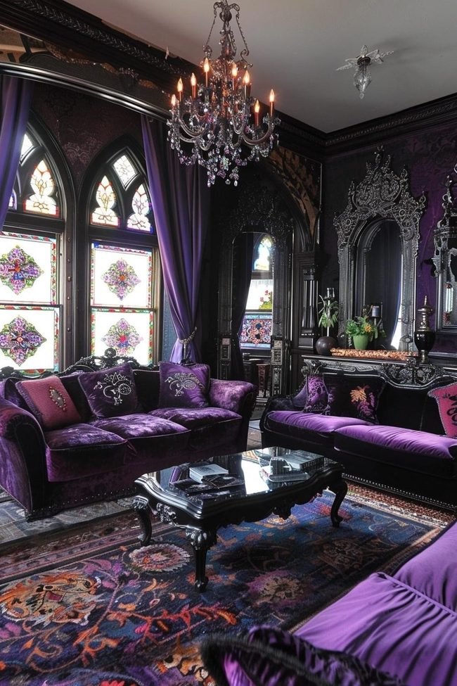 Royal Purple Velvet Gothic
