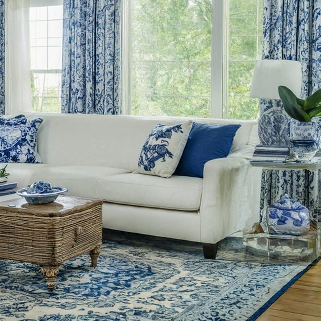 Navy Blue Nautical Living Room Transformation
