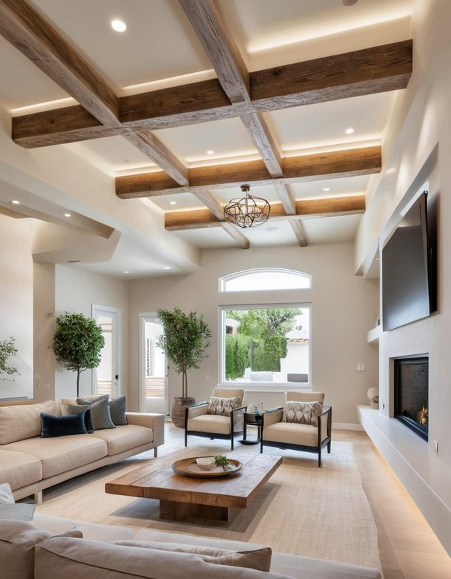 Oak Beams Overhead Drama