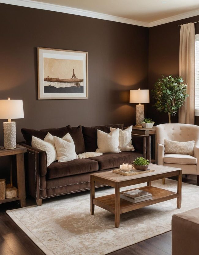 Brown Walls with Layered Depth