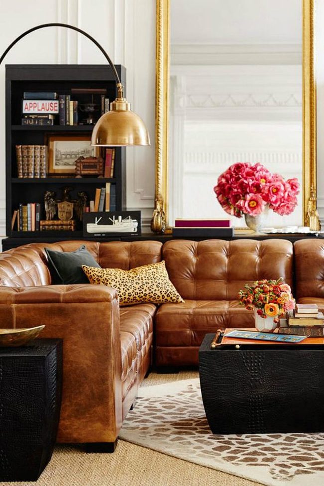 Deep Leather Statement Living