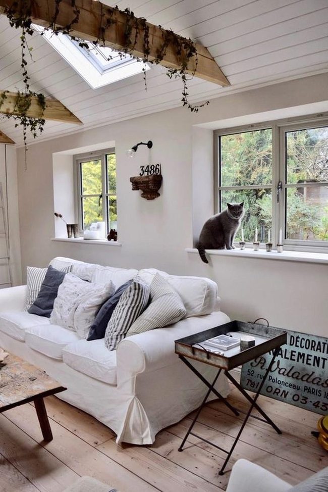 Sunlit White And Wood Sanctuary