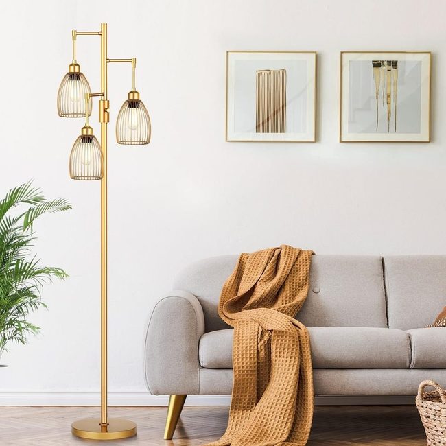 Multi-Cage Floor Lamp Warm Light