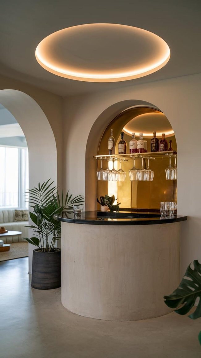 Illuminated Bar Shelves Create Atmosphere