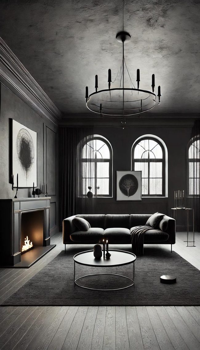 Black Minimalist Gothic Statement Pieces