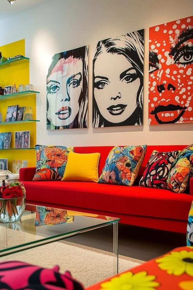 Bold Graphic Prints Pop Art Room