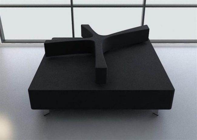 Black Y-Back Bench Meets Gray
