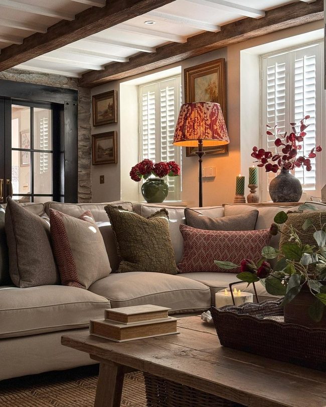 Wooden Beams And Neutral Earth Tones
