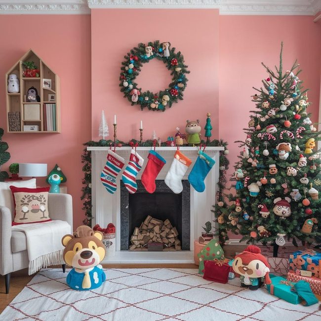 Pastel Animal Crossing Christmas Room