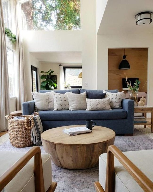 Deep Blue Couches, Natural Light