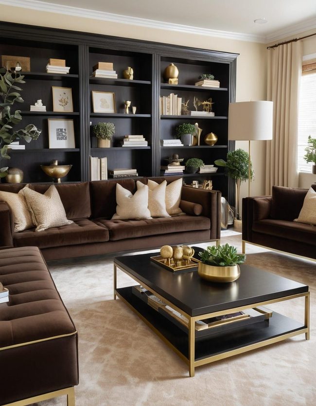 Brown Velvet Luxury Meets Light